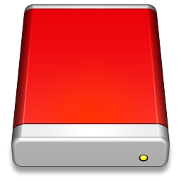 External Drive Red Icon 256x256 png